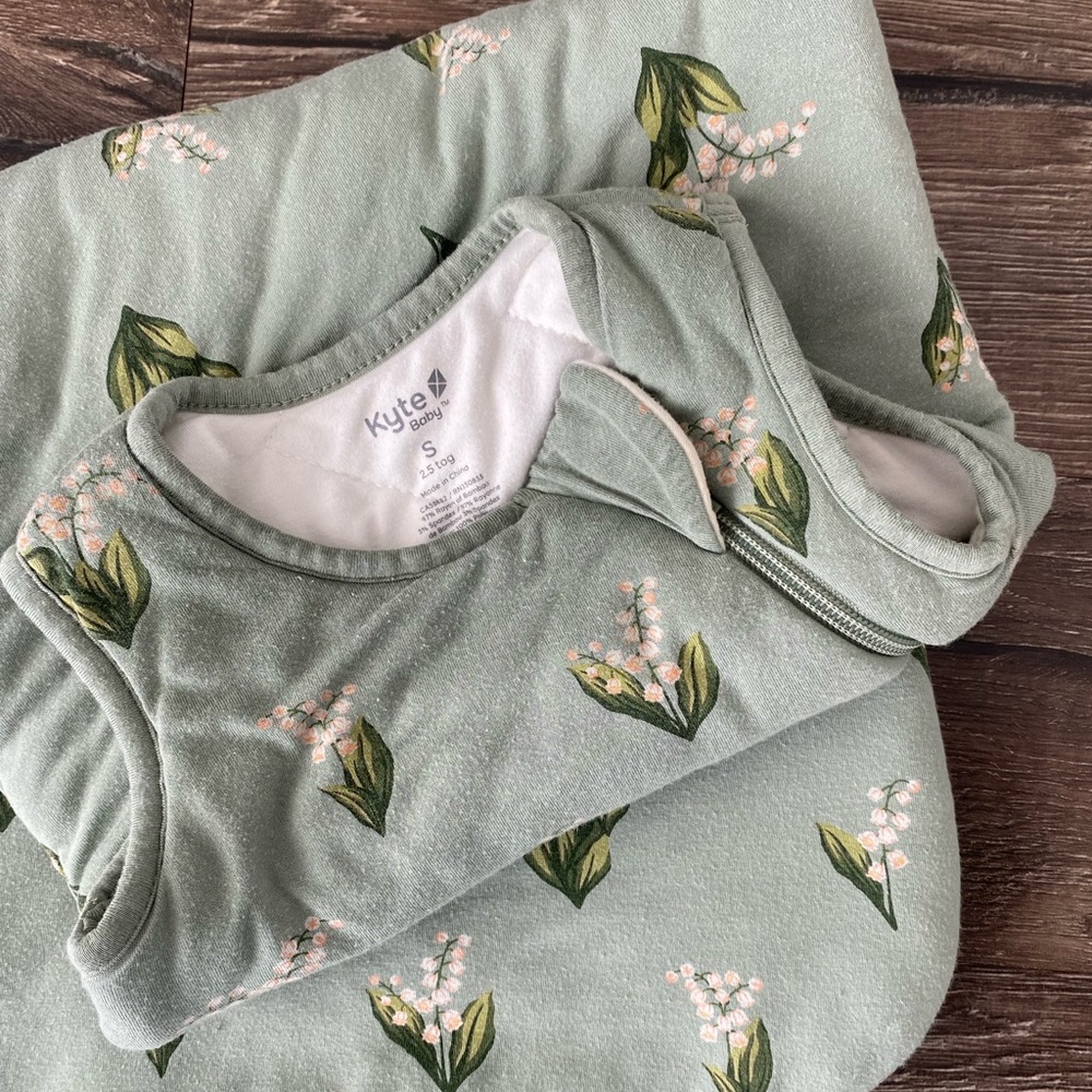 Kyte BABY Mint Green Floral Sleep Sack Swaddle